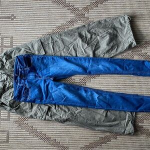 Green Cargo Pants and Skinny Jean Bundle